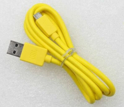 Yellow Micro USB Data Charger Cord Cable For JBL GO Flip Clip 3 Portable Speaker - Image 1 of 2