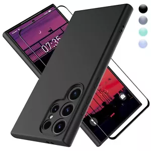 For Samsung Galaxy S25 S25+ S25 Ultra Shockproof Silicone Case + Tempered Glass - Picture 1 of 50