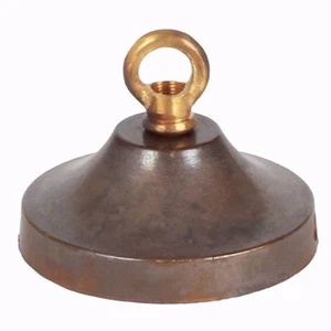 Accesorio de luz de techo de rosa de latón - Imagen 1 de 10