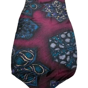 J.T. Beckett Neck Tie Necktie Neckwear Silk Floral Flowers Red Blue - Picture 1 of 10