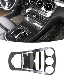 Cover Rivestimento Console Centrale In Carbonio Mercedes-Benz Classe C W205 GLC - Foto 1 di 6