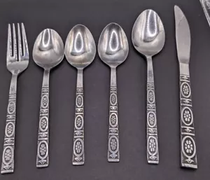 6 Pc Ekco Eterna Trinidad stainless steel flatware fork knife Spoons, Soup - Picture 1 of 3