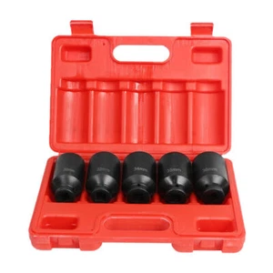 5PCS 12 Point Deep Impact Socket Set 30mm 32mm 34mm 35mm 36mm Axle Nut Socket - Picture 1 of 10