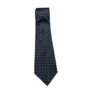 Croft & Barrow Woven Jacquard Tie 100% Silk Gray Geometric Paisley Made in USA - Picture 1 of 8