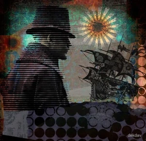 Canvas Collage Wall Art Taboo TV Show Fan Art Tom Hardy Unique Abstract OOAK - Picture 1 of 6