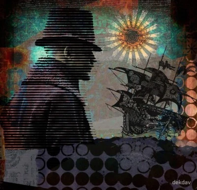 Canvas Collage Wall Art Taboo TV Show Fan Art Tom Hardy Unique Abstract OOAK - Image 1 of 4