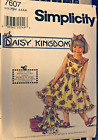 Vtg 1997 Simplicity 7607  Little Girl Daisy Kingdom Sundress & 18" Doll 3T-6 Ff
