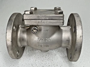 Valvola di ritegno oscillante acciaio inox 1-1/2" classe 150 RF estremità flangiata coperchio bullonato - Foto 1 di 14
