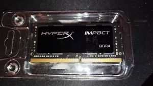 HyperX Impact Kingston 16GB 2400MHZ DDR4 Non-ECC CL14 SODIMM HX424S14IB/16 BLACK - Picture 1 of 5