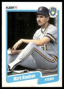 Mark Knudson 1990 Fleer #327 Milwaukee Brewers - Picture 1 of 2
