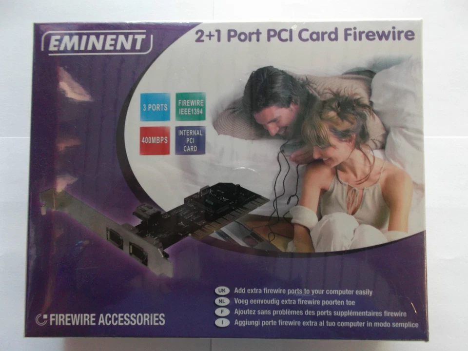 Eminent EM1023 - Adattatore FireWire - PCI - Firewire - 3 porte OUTLET,NUOVO - Immagine 1 di 1