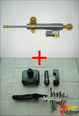 CNC Steering Damper Stabilizer Bracket For Kawasaki Ninja 250 250R EX250 08-12 G — 第 1/2 张图片