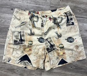 Vintage Polo Sport Ernest Hemingway Swimming Trunks Sz L Fishing  - Picture 1 of 3
