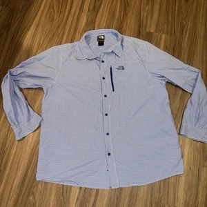 The North Face Herren XL blau kariertes Langarm Button Down Hemd - Bild 1 von 9