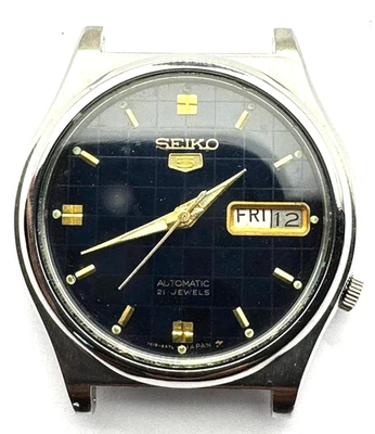 Reloj Automático Seiko 5 (Día y Fecha) - Para Piezas o Reparación (No Funciona)/DN-67 Foto 1 de 4