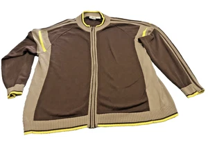 Suéter Para Hombre Grande y Alto Liberty Azul Cremallera Completa Talla 4XL Marrón Algodón Preppy - Imagen 1 de 10
