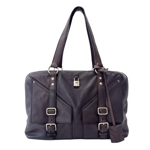 SAINT LAURENT Archive Brown Leather Shoulder Bag - Picture 1 of 23
