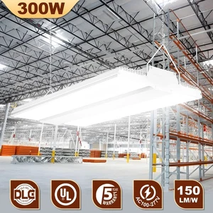 300W LED Linear High Bay Shop Light 5000K 45000 Lumens Warehouse Shop Lighting - Picture 1 of 13