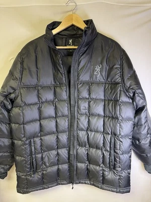 Browning Black Down Puffer Jacket Men’s Large Quilted Feather Fill Outdoor - Image 1 of 4