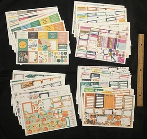 SET BESTEHEND AUS 2 BLÄTTERN PLANER ENVY Stickerbogen Kalender Module Zeitplan Jahr NEU - Bild 1 von 5