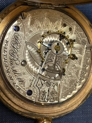 VINTAGE WALTHAM  PS BARTLETT  1883 GOLD FILLED POCKET WATCH - REPAIR - Image 1 of 4