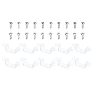 LED Strip Light Clips 100Pcs Mounting Bracket Fixing Clips Clamp Holders with... - Picture 1 of 5