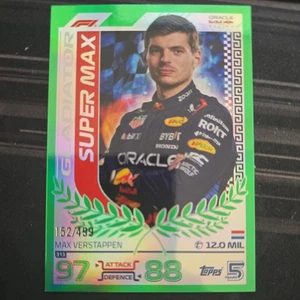 Topps F1 Turbo Attax 2024 Formula 1 No. 313 Max Verstappen Green 152/499 - Picture 1 of 2