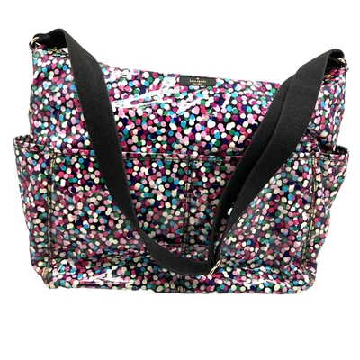 Kate Spade Kaylie Polka Dot Tote Purse Colorful Diaper Baby Bag 18x13x5 - Image 1 of 4