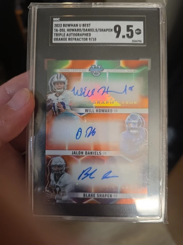 2023 Bowman U Best Will Howard Jalon Daniels Blake Shapen triple orangeRefractor - Image 1 of 2