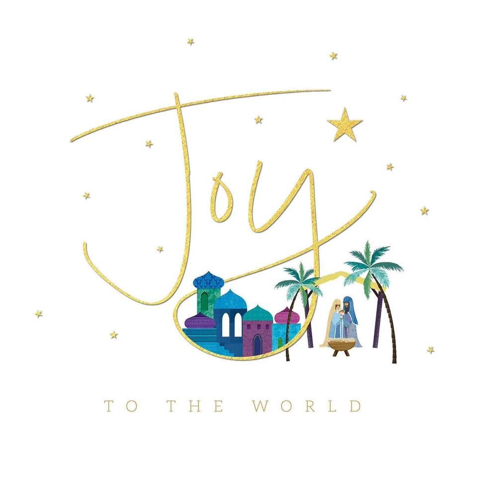 ST ANN'S HOSPICE ONLINE SHOP 'Joy to the World' Pack of 10 Charity Christmas Greetings Cards
