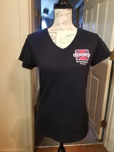 Destination Tshirt Junior's Medium New Church VA Dixieland Vneck ShSlv Black EUC - Picture 1 of 7