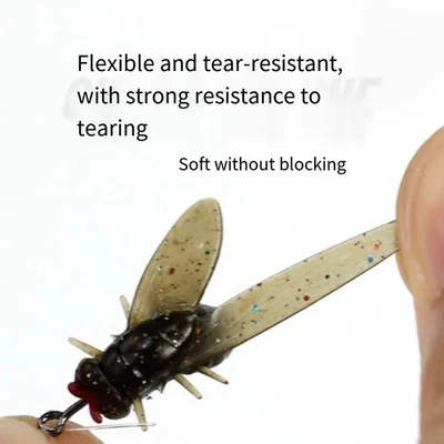 Fliegenfischen Köder Rig Set schwimmend 35 Haken mit Silikonflügeln Fisch Lock - Bild 1 von 4