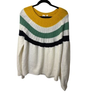 Suéter GAP color crema cuello redondo con diseño de bloque de color - talla 2XL - Imagen 1 de 4