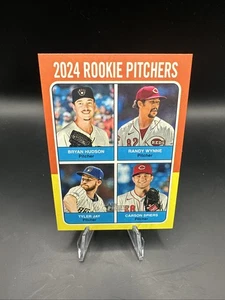 2024 Topps Heritage High Number #614 Rookie Pitchers Hudson Wynne Jay Spiers RC - Picture 1 of 4