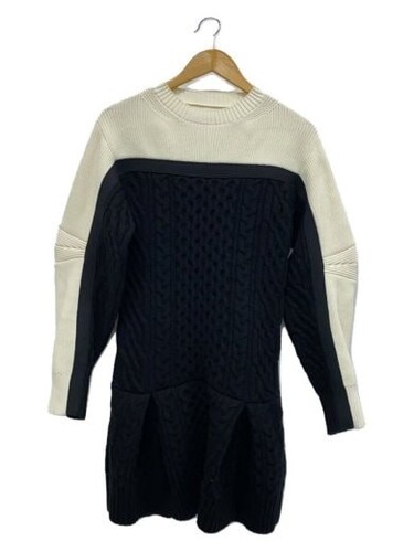 sacai Abito manica lunga 1 Lana BLK 24 07629 Etichetta inclusa 24aw