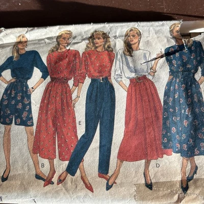 butterick patterns 5221 Misses Top,Skirt,Split Skirt,Shorts, Pants Sz 6-8-10 - Image 1 of 4