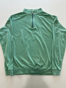 Suéter Polo Peter Millar Algodón 1/4 Cremallera Verde Menta Espuma de Mar Talla Grande Golf - Imagen 1 de 5