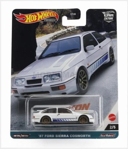 MATTEL HOT WHEELS HKC54-FPY86 FORD ENGLAND - SIERRA RS COSWORTH 1987 - WHITE BLU - Immagine 1 di 1
