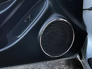 Per Toyota Celica T20 94-99 Anillos de Altavoz de Puerta de Aluminio Pulido x2 - Imagen 1 de 8