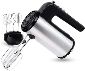 Electric Hand Mixer,5-Speed 300W Powerful Turbo function Handheld Mixe (Sliver) - Picture 1 of 7