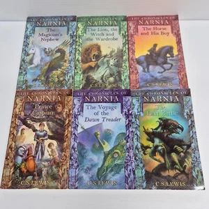 Chronicles Of Narnia Incomplete Set VTG PB CS Lewis Fantasy Adventure Literature - Picture 1 of 5