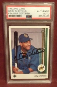 GARY SHEFFIELD 1989 UPPER DECK RC CARD SIGNED AUTO PSA/DNA SLABBED - Picture 1 of 1