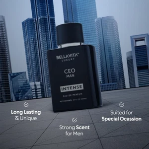 BellaVita Luxury CEO Man INTENSE Eau De Perfume for Men (3.4 fl.oz) | Long-La... - Picture 1 of 12