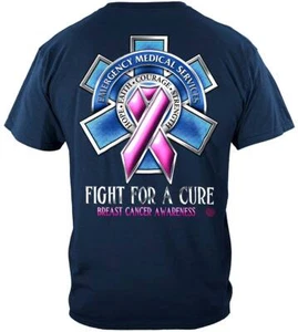 EMS Race For A Cure EMS 100% Cotton Navy T-Shirt - Picture 1 of 3