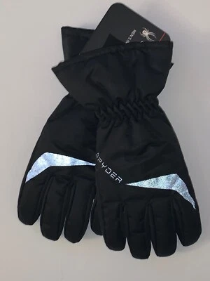 NUEVO Guantes de invierno de esquí aislados Spyder para hombre grandes/XL negros reflectantes $69 Foto 1 de 3