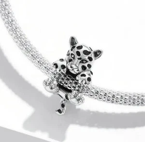 Charm Perle 925 Silber Tier Leopard Leo - Anhänger für Pandora Armband - Bild 1 von 1