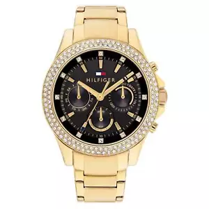 Tommy Hilfiger Gold Steel Black Dial Multi-function Women's Watch - 1782676 - Picture 1 of 6