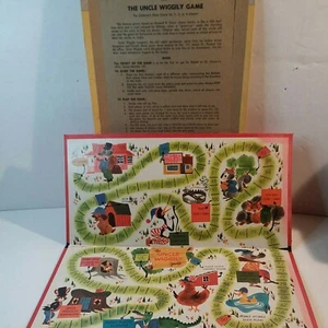 Vintage 1961 Uncle Wiggly Game replacement game board/box topW/Rules - Picture 1 of 7