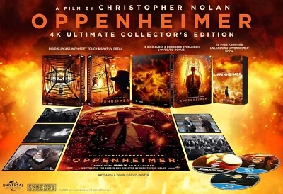 Oppenheimer (2023) Ultimate Collector's Edition 4K UHD Blu-Ray Steelbook NEW - Image 1 of 2