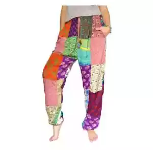 5 Pcs Cotton Yoga Dance Patchwork Indian Gypsy Hippie Baggy Alibaba Harem Pants - Picture 1 of 8